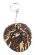 Iron Man Handgefertigter und naturbelassener Einzelstück Lasergravierter Schlüsselanhänger aus Holz